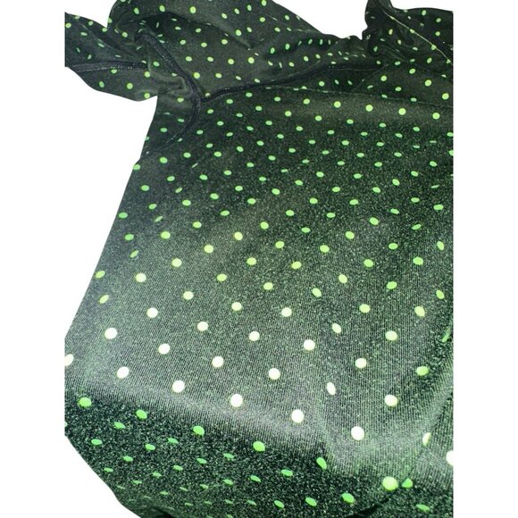 Women Nike Pro Hyperwarm 1/2 Zip Pullover Black/Neon Green Dots XS - Picture 5 of 7